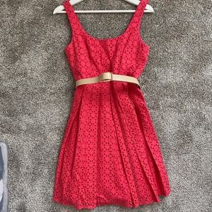 Donna Morgan Eyelet Fit & Flare Dress